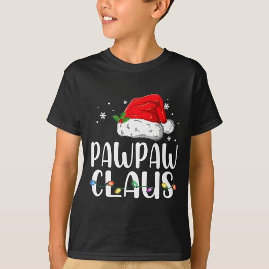 Funny Pawpaw Claus Christmas Pajamas Santa  T-Shirt (Vorderseite)