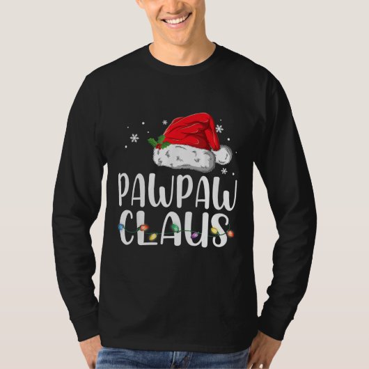 Funny Pawpaw Claus Christmas Pajamas Santa  T-Shirt (Vorderseite)