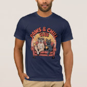 "Funny Paws and Chill Pet Lover T - Shirt" T-Shirt (Vorderseite)