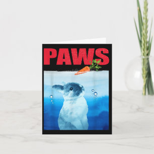 Funny Paws Bunny Rabbit Lover Bunny Parody Joke Bu Karte