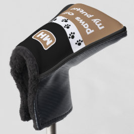 Funny Paws off My Putter with Initials Golf Headcover