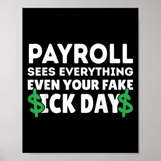 Funny Payroll sucht alles Lohnroll Spezialist Poster (Vorne)