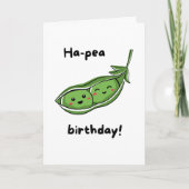 Funny Pea Birthday Karte (Vorderseite)
