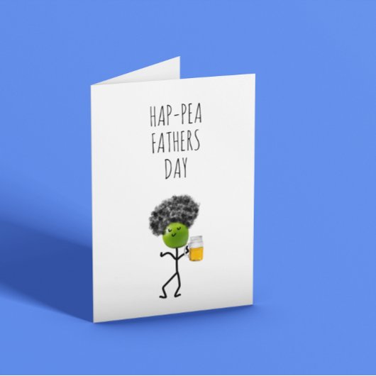 Funny Pea Fathers Day Karte