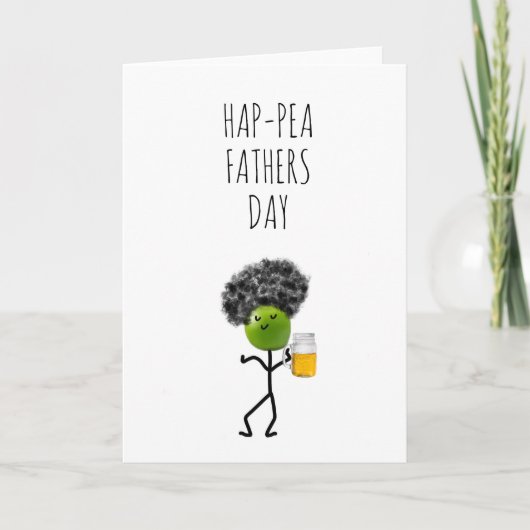 Funny Pea Fathers Day Karte (Vorderseite)