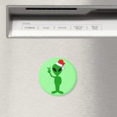 Funny Peace Alien santa Magnet (In Situ (Geschirrspüler))
