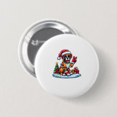 Funny Peace Hand Boxer Docht Weihnachtsleuchten Fr Button (Vorne & Hinten)