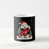 Funny Peace Hand Maltese Christmas Lights Womens M Kaffeetasse (Mittel)