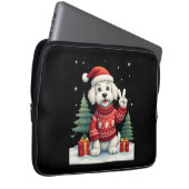 Funny Peace Hand Maltese Christmas Lights Womens M Laptopschutzhülle (Vorne Rechts)