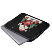 Funny Peace Hand Maltese Christmas Lights Womens M Laptopschutzhülle (Vorne Knopf)