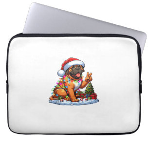 Funny Peace Hand Mastiff Weihnachtsleuchten Frauen Laptopschutzhülle