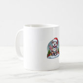 Funny Peace Hand Pitbuls Weihnachtsbeleuchtung Fra Kaffeetasse (Vorderseite Links)