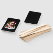 Funny Peace Hand Shih Tzu Christmas Lights Womens  Fächer (Non-assembled)