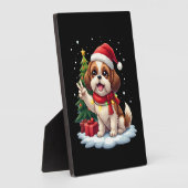 Funny Peace Hand Shih Tzu Christmas Lights Womens Fotoplatte (Seite)