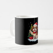 Funny Peace Hand Shih Tzu Christmas Lights Womens  Kaffeetasse (Vorderseite Links)