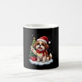 Funny Peace Hand Shih Tzu Christmas Lights Womens  Kaffeetasse (Mittel)