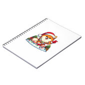 Funny Peace Hand Spitz WeihnachtsLICHT Frauen Notizblock (Linke Seite)