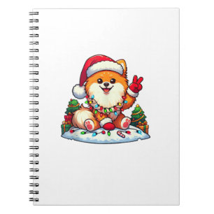 Funny Peace Hand Spitz WeihnachtsLICHT Frauen Notizblock