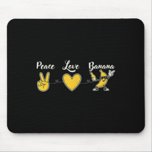Funny Peace Liebe Banana für Frucht Lover und Fris Mousepad