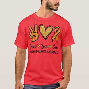 Funny Peace Liebe heilen Kinderkrebs Bewusstsein G T-Shirt