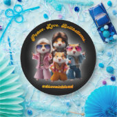 Funny Peace. Liebe. Knochenböden. Hamster Supergro Pappteller (Party)