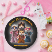 Funny Peace. Liebe. Knochenböden. Hamster Supergro Pappteller (Party)