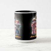 Funny Peace. Liebe. Knochenböden. Hamster Supergro Tasse (Zentrum)