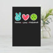 Funny Peace Liebe Pickleball Park/Garten Liebe Pic Einladung (Stehend Vorderseite)