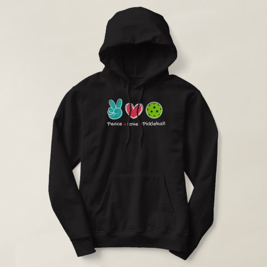 Funny Peace Liebe Pickleball Park/Garten Liebe Pic Hoodie (Design vorne)