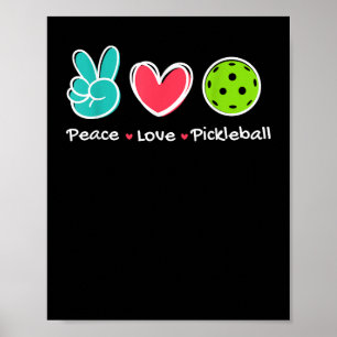 Funny Peace Liebe Pickleball Park/Garten Liebe Pic Poster
