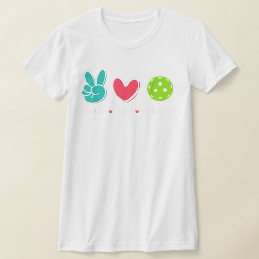 Funny Peace Liebe Pickleball Park/Garten Liebe Pic T-Shirt (Ablage )