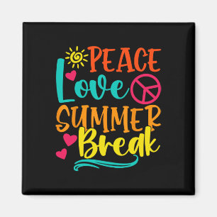 Funny Peace Liebe und Summer Break Vacay Vibes Bea Magnet