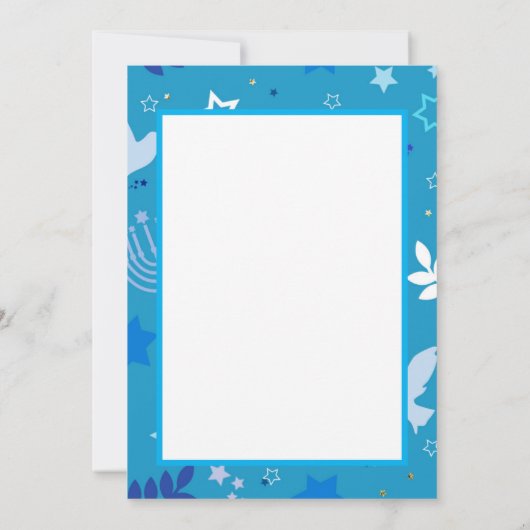 Funny Peace Liebe und Wunder Hanukkah Einladung (Rückseite)