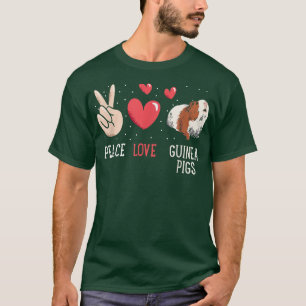 Funny Peace Love Guinea Pigs Graphic Women Men Gui T-Shirt