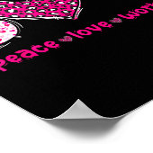 Funny Peace Love Workout Gym Lifting Gymer Valenti Poster (Ecke)