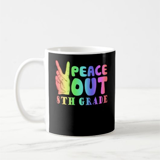 Funny Peace Out 8. Klasse Kaffeetasse (Links)