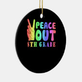 Funny Peace Out 8. Klasse Keramik Ornament (Rechts)