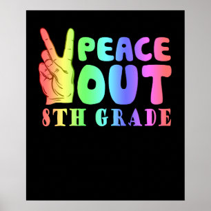 Funny Peace Out 8. Klasse Poster