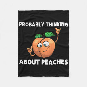 Funny Peach for Men Dance Peach Frucht Liebe Fleecedecke