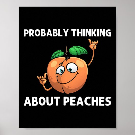 Funny Peach for Men Dance Peach Frucht Liebe Poster (Vorne)