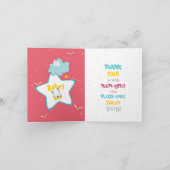 Funny Peach Sparkle Magic Tooth Fairy Vielen Dank Karte (Innenseite)