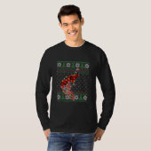 Funny Peacock Ugly Sweater Christmas Animals Light T-Shirt (Vorne ganz)