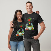 Funny Peacock Weihnachtsbaum T-Shirt (Unisex)