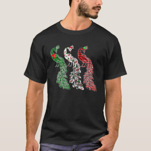 Funny Peacock Xmas Tremlichter Karierte Weihnachte T-Shirt