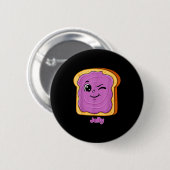 Funny Peanut Butter-jelly Friends Cute Food Matchi Button (Vorne & Hinten)