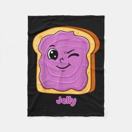 Funny Peanut Butter-jelly Friends Cute Food Matchi Fleecedecke (Vorderseite)