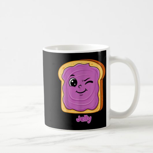 Funny Peanut Butter-jelly Friends Cute Food Matchi Kaffeetasse (Rechts)
