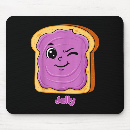 Funny Peanut Butter-jelly Friends Cute Food Matchi Mousepad (Vorne)
