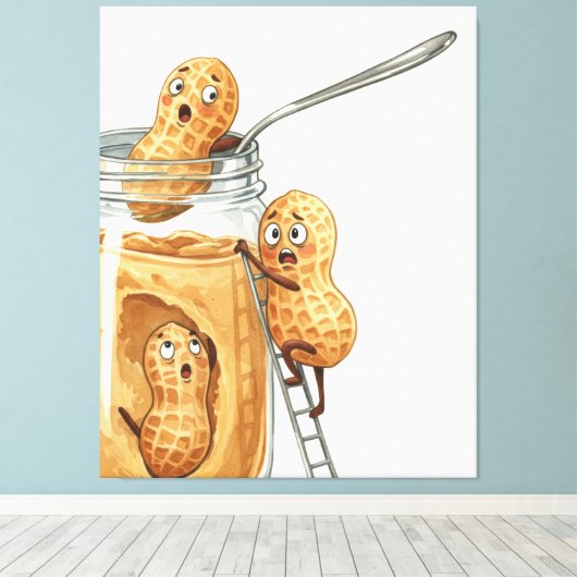 Funny Peanut Butter Leinwanddruck (Insitu (Holzboden))