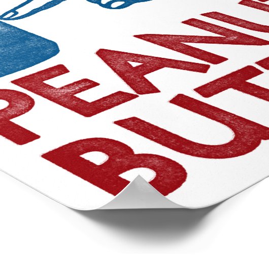 Funny Peanut Butter Poster Vintag (Ecke)